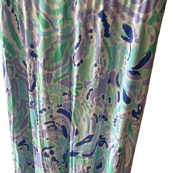 Lilly Pulitzer Nola Vibrant Blue and Green Maxi Skirt - Picture 4 of 6
